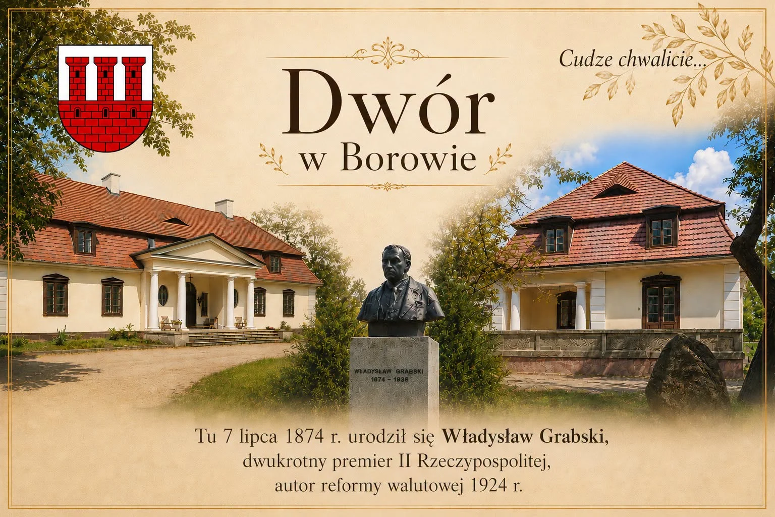 Miniatura: 🪙 152. rocznica urodzin Władysława Grabskiego – wielkiego męża stanu z Borowa